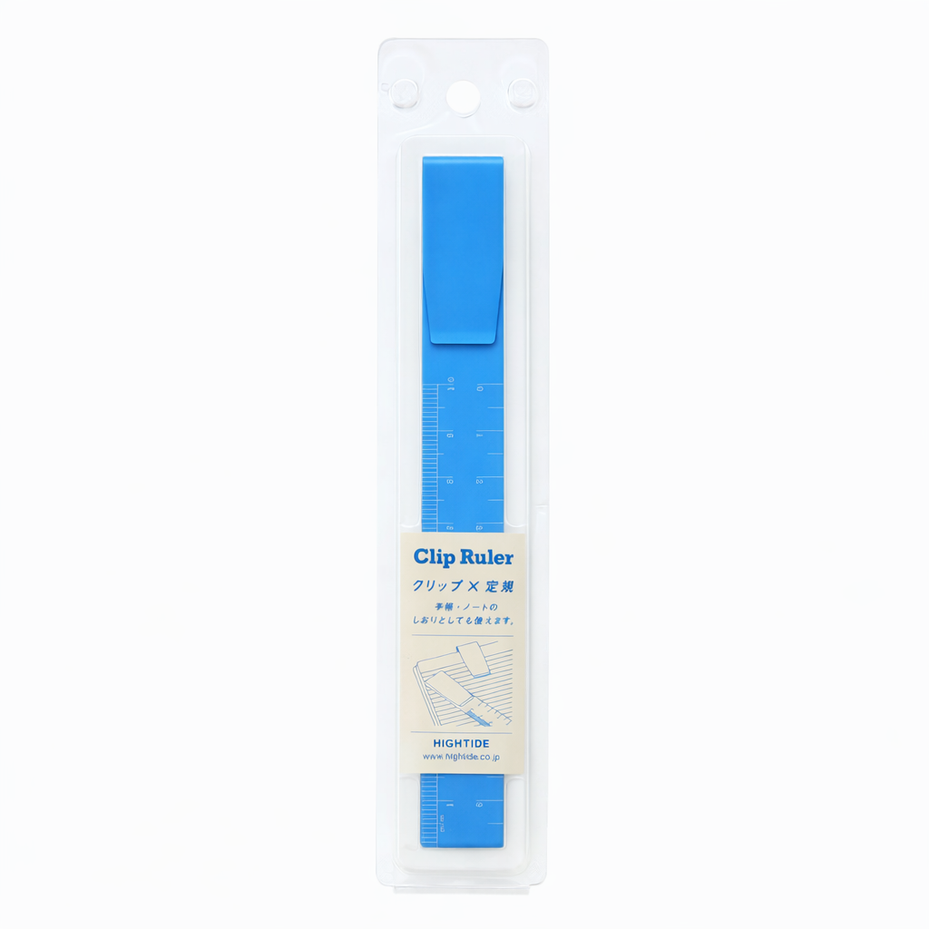 Hightide Clip Ruler - Blue — with packaging