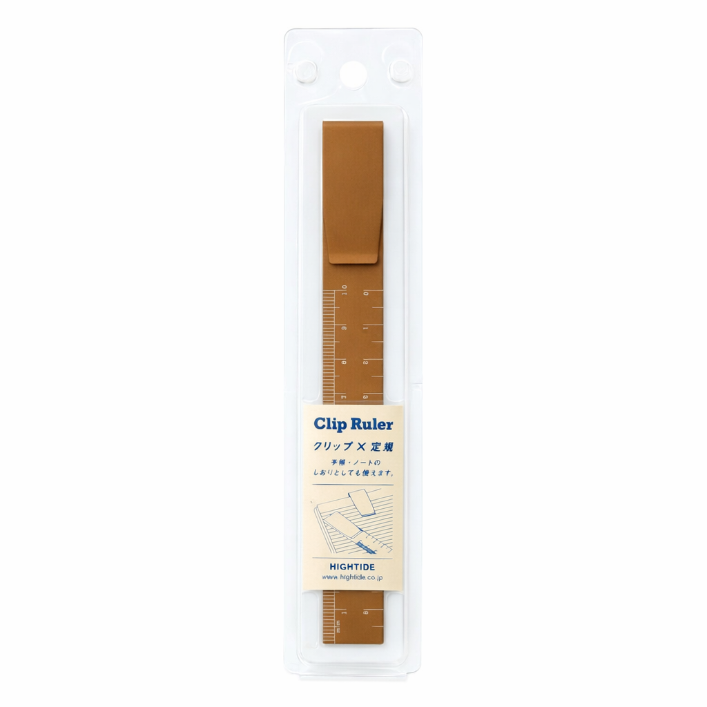 Hightide Clip Ruler - Brown — with packaging
