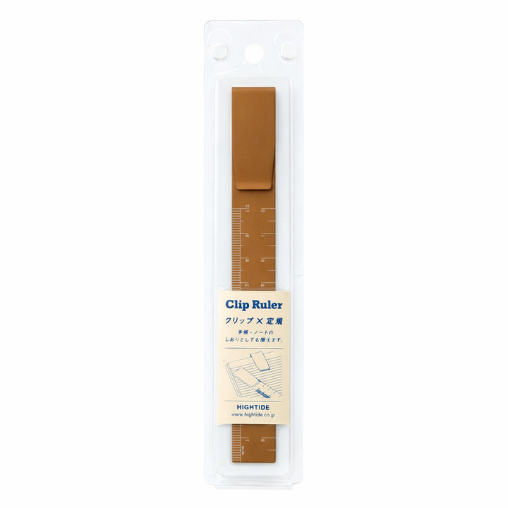 Hightide Clip Ruler - Brown — with packaging