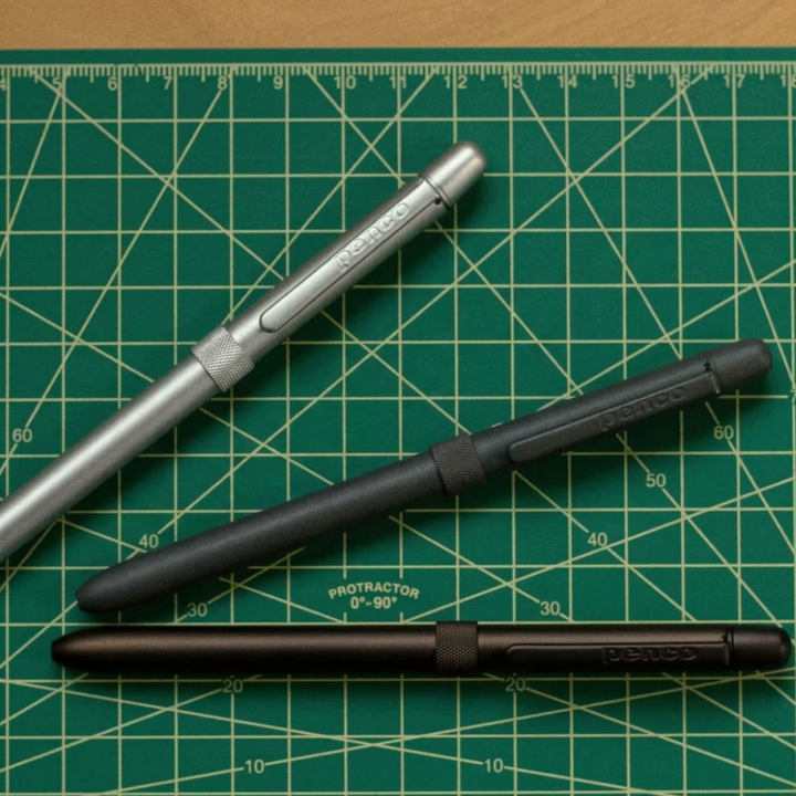 Hightide Penco Multi Pen – Silver — angle view
