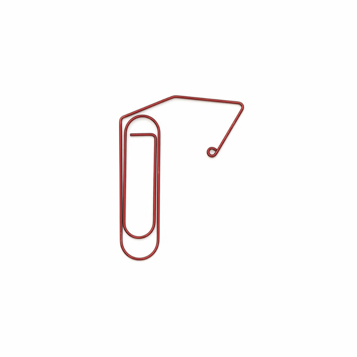 Hightide Wire Clip Bookmarker - Red — front view