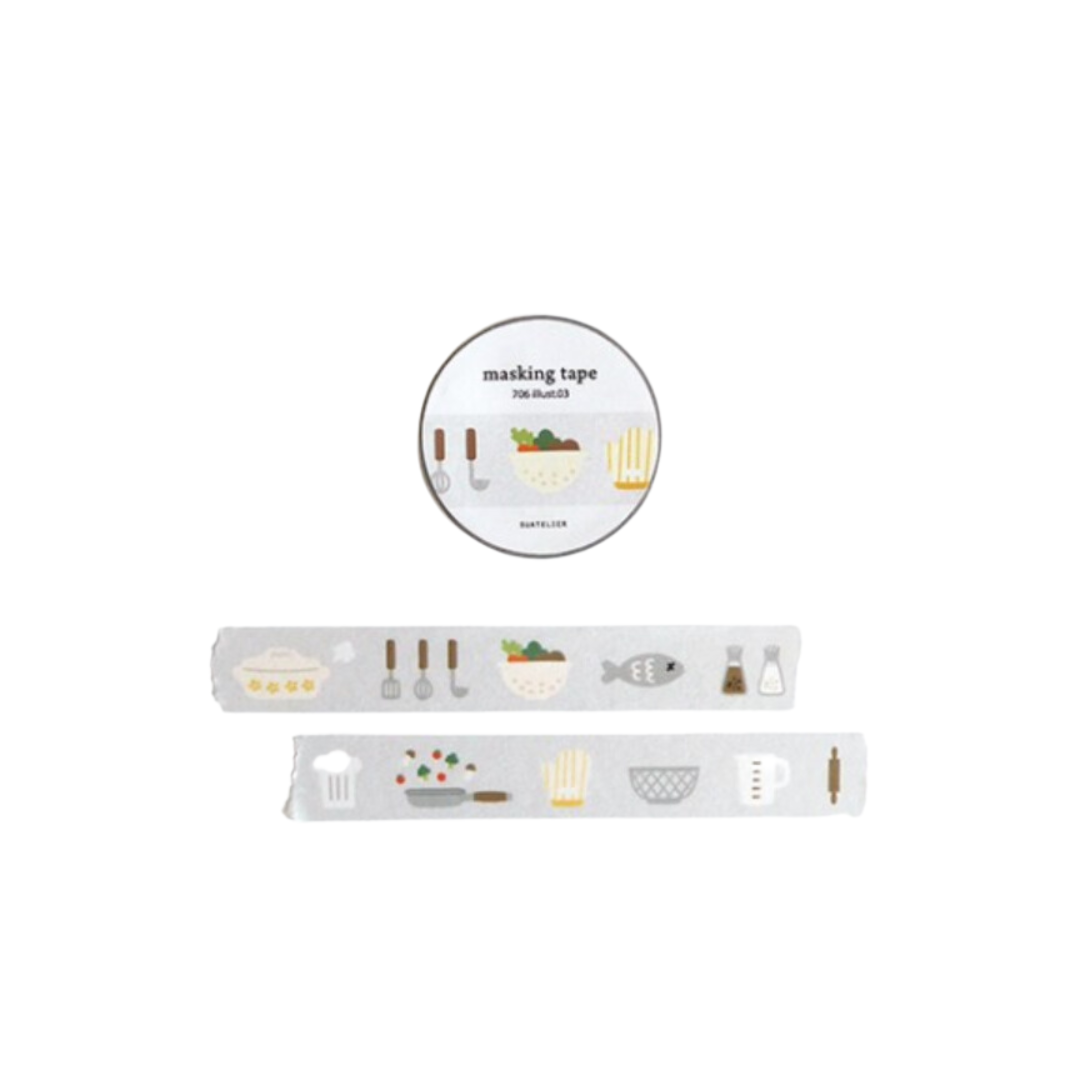 Suatelier Masking Tape - illust.03 — roll front