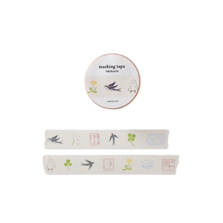 Suatelier Masking Tape - illust.05 — roll front