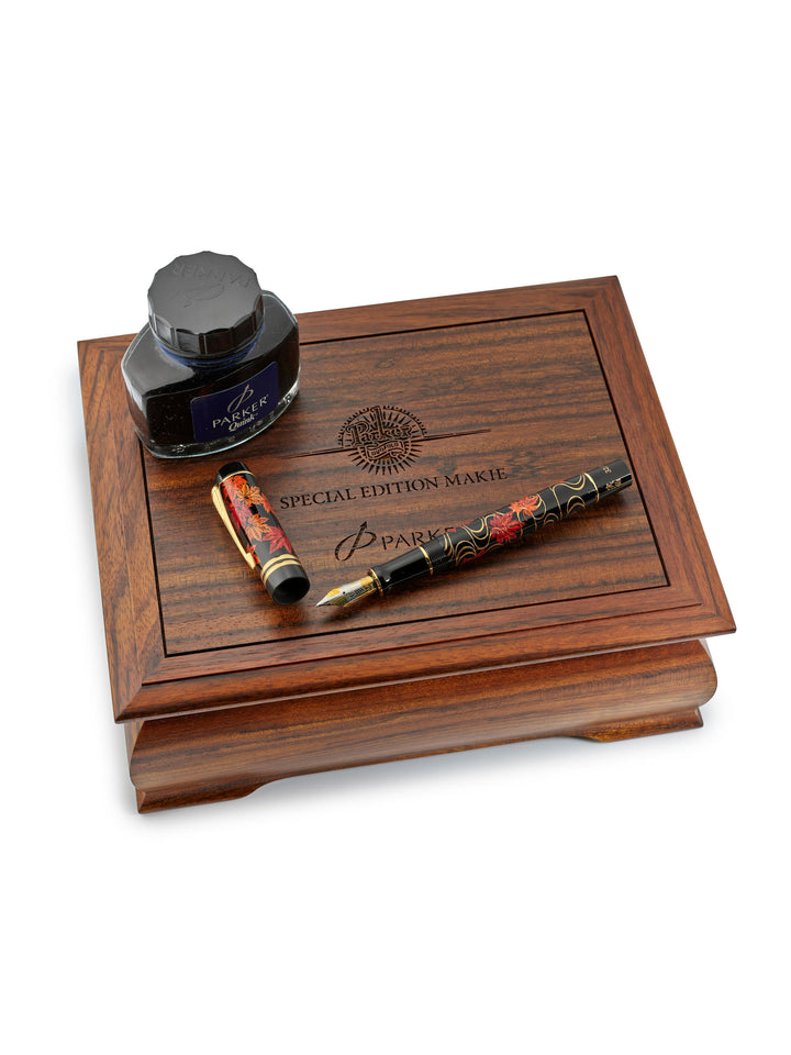Parker Duofold Makie "The Maple Tree" Fountain Pen - Medium Nib (FPD 2024) — nib close-up