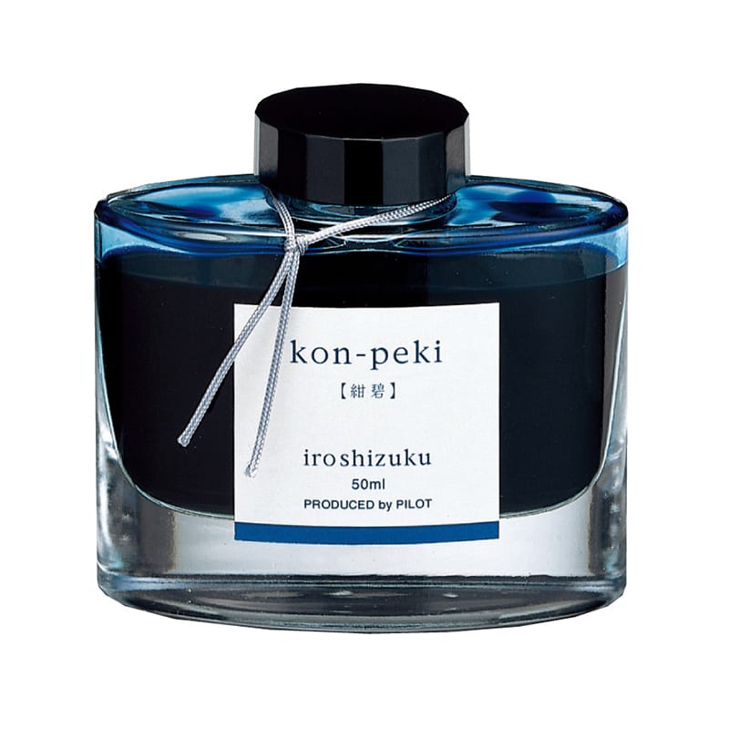 Pilot Iroshizuku 50ml Ink Bottle Fountain Pen Ink - Kon-peki (Deep Blue) — bottle front