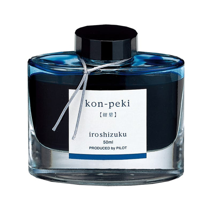 Pilot Iroshizuku 50ml Ink Bottle Fountain Pen Ink - Kon-peki (Deep Blue) — bottle front