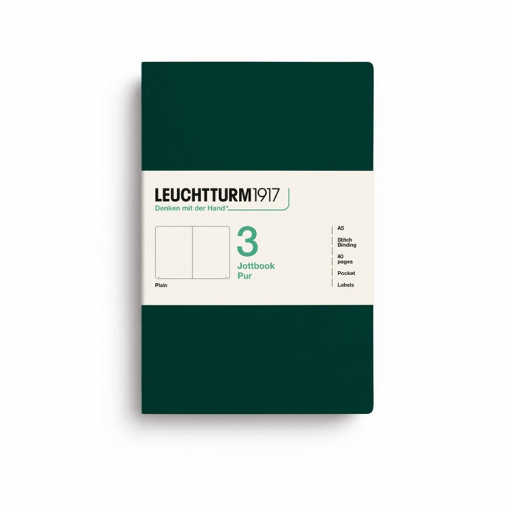 Leuchtturm1917 Jottbook Pur Medium Plain - Forest Green