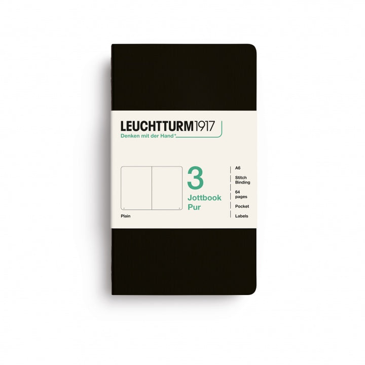 Leuchtturm1917 Jottbook Pur Pocket Plain - Black