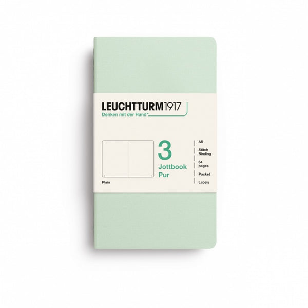 Leuchtturm1917 Jottbook Pur Pocket Plain - Mint Green