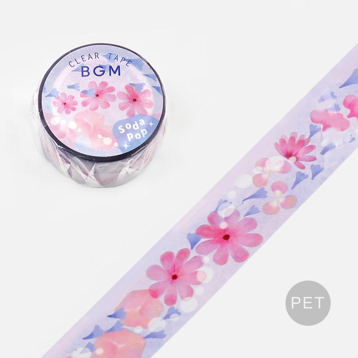 BGM Floral Cider Clear Tape — roll front