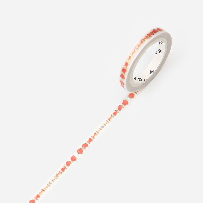 BGM Apples Masking Tape — pattern detail