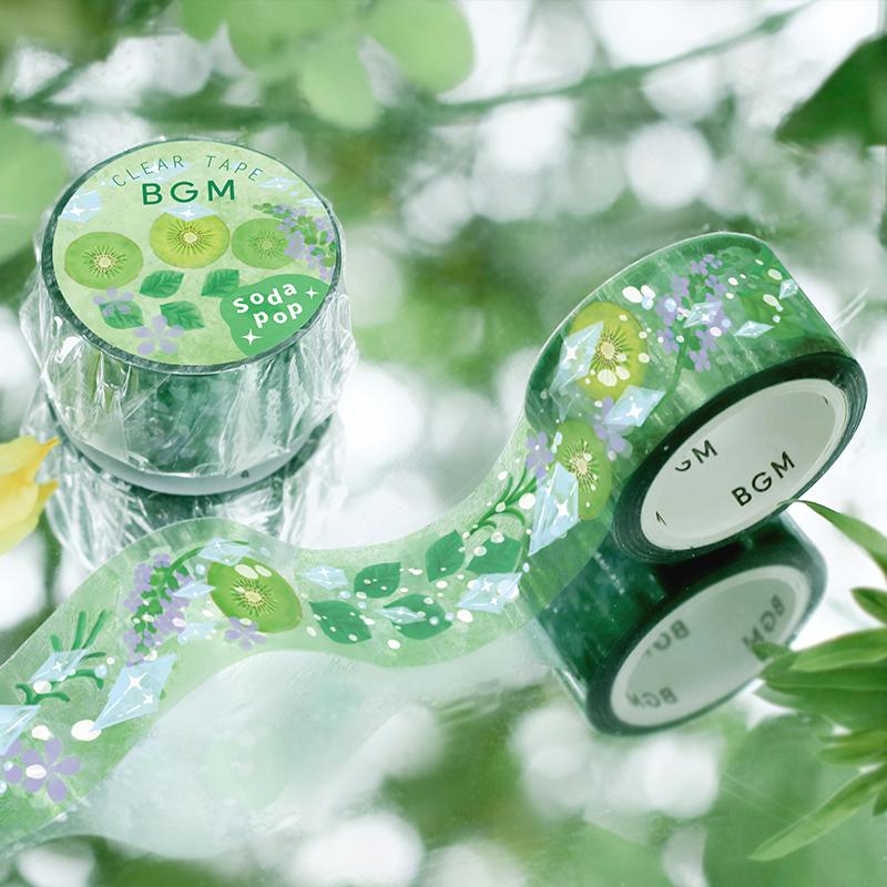 BGM Kiwi Fruit Cider Clear Tape — applied on surface