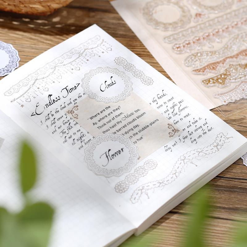 BGM Vintage Lace Clear Stamp — with packaging