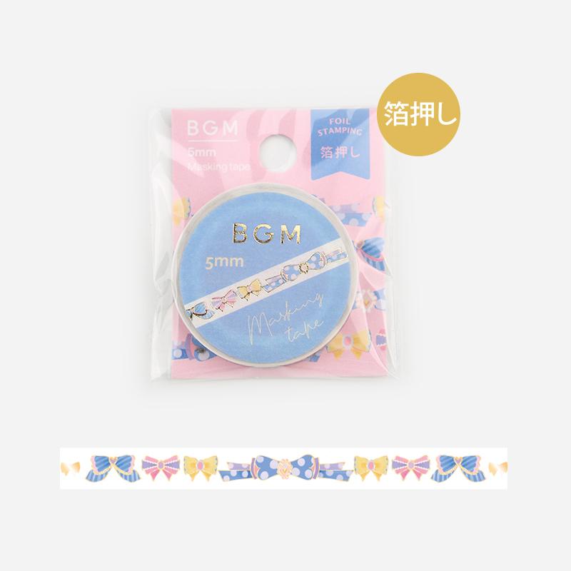 BGM Ribbon Pattern Masking Tape — roll front