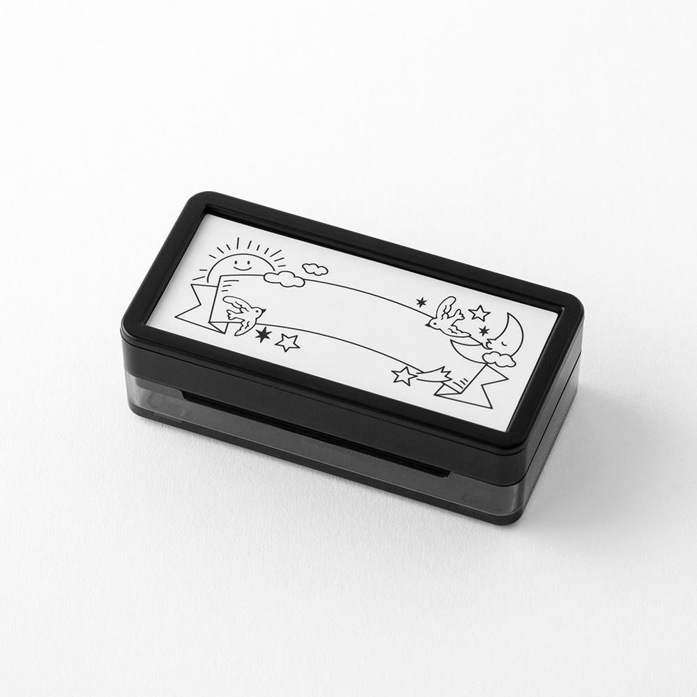 Midori Paintable Stamp Pre-Inked Half Size Weather — side view
