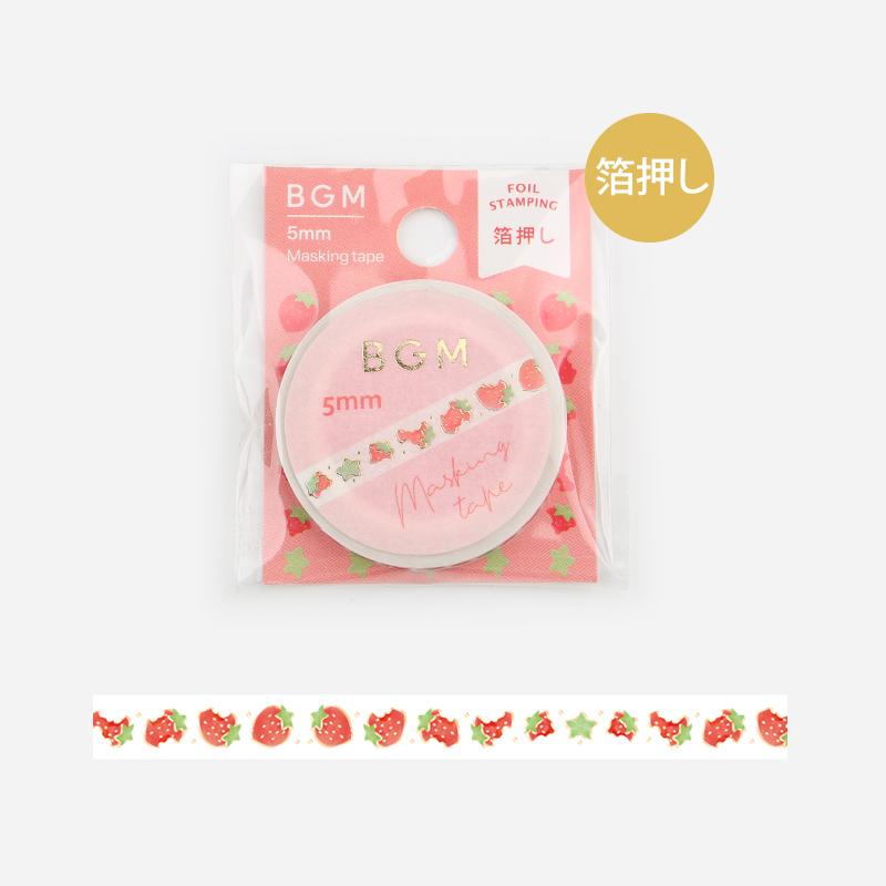 BGM Strawberry Masking Tape — roll front