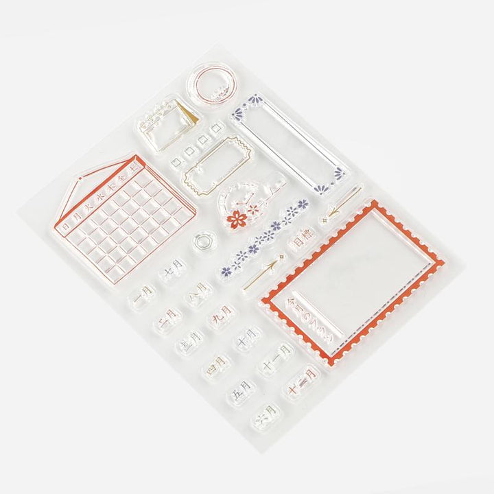 BGM Vintage Schedule Clear Stamp — side view