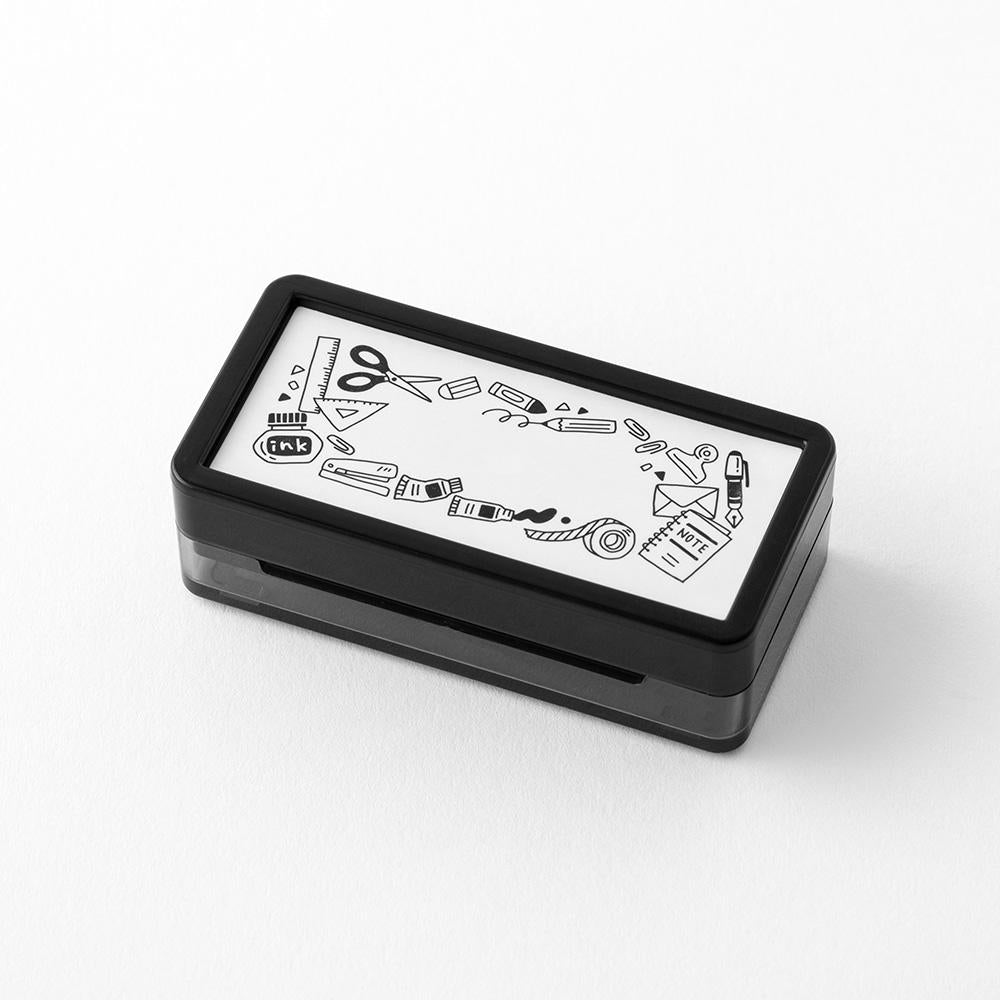 Midori Paintable Stamp Pre-Inked Half Size Stationery — side view