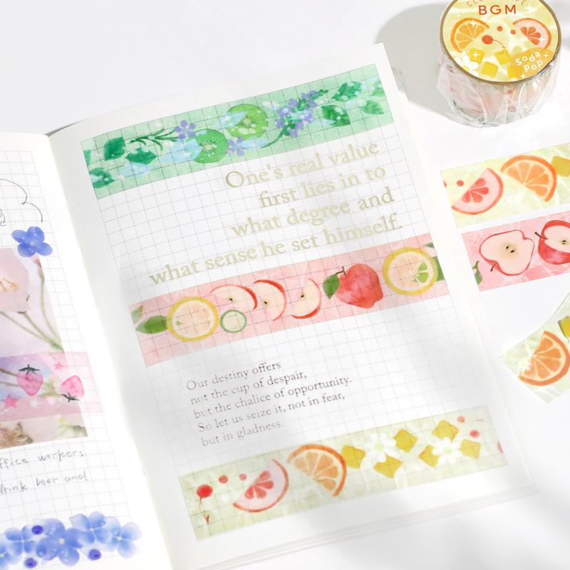 BGM Kiwi Fruit Cider Clear Tape — with packaging