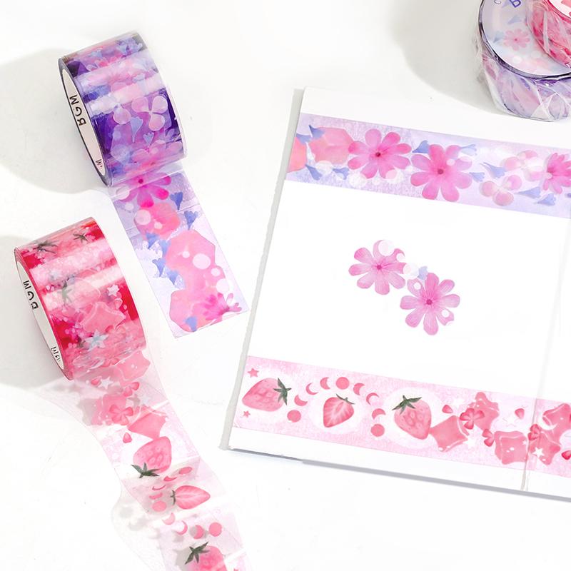 BGM Floral Cider Clear Tape — with packaging