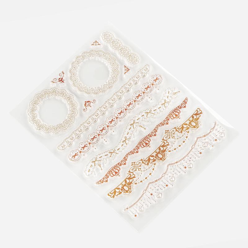 BGM Vintage Lace Clear Stamp — side view