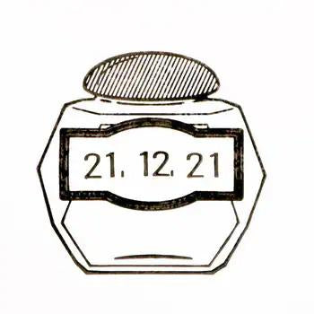 Sanby Ink Biyori Date Stamp - Ink Bottle — side view
