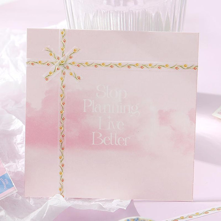 BGM Deco Tulip Masking Tape — applied on surface