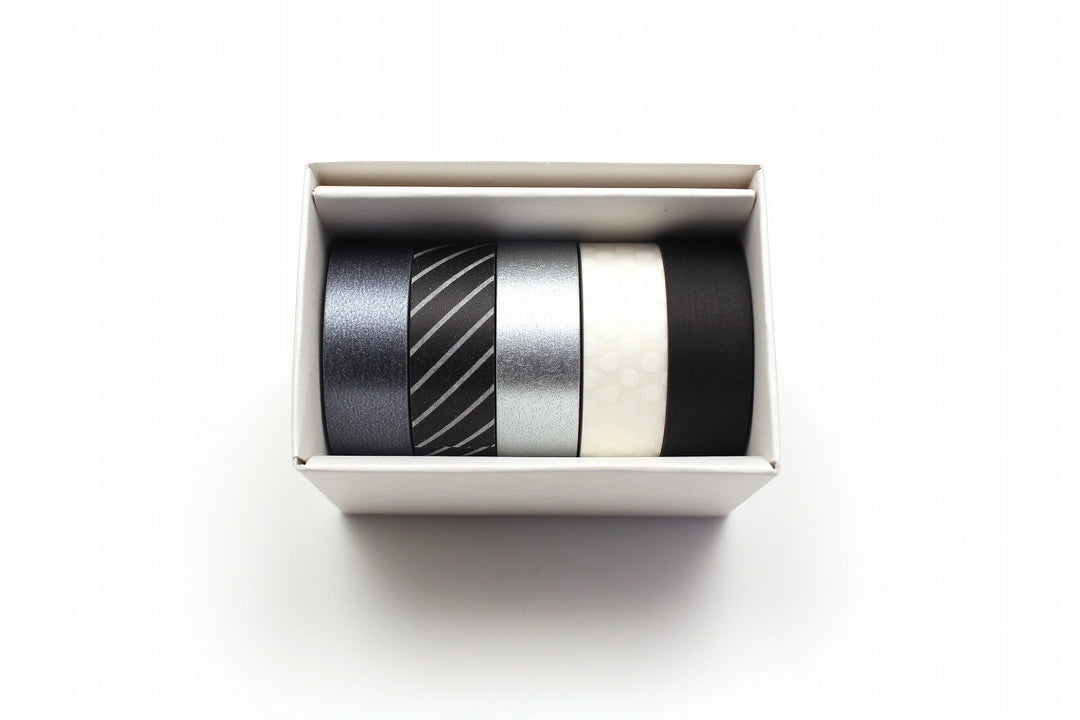MT Tape Giftbox 5 In 1 - Monotone 3 — roll front