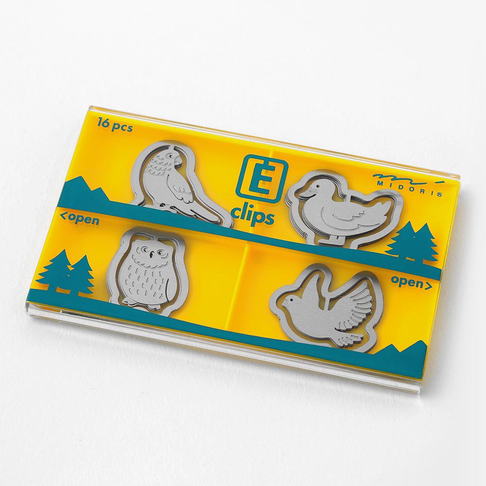 Midori E-Clips Paper Clip Etching Clips Dog / Cat / Rabbit / Bird / Zoo / Dinosaur/ Fruit/ Stationary