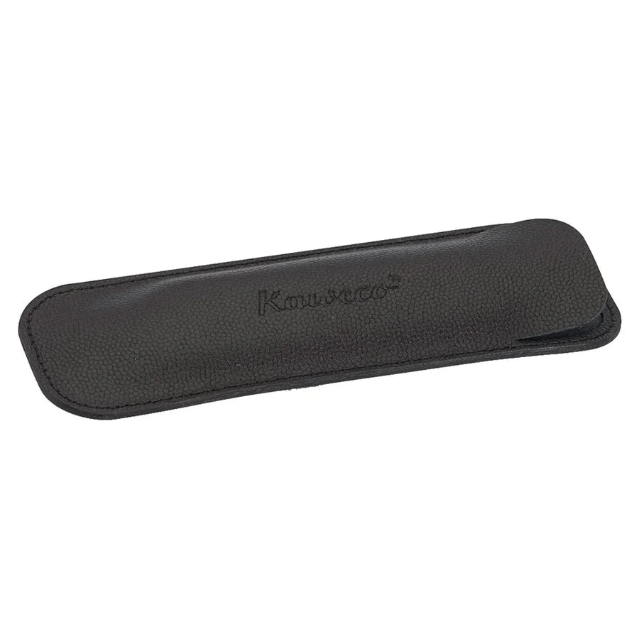 Kaweco ECO Leather Pouch for Long Pen - Black (for 2 pens) — front view