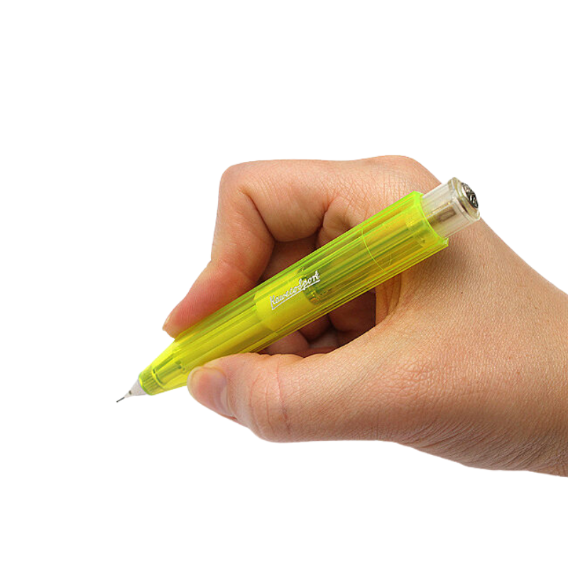Kaweco Ice Sport Push Pencil Yellow — Kaweco mechanical pencil — precision drafting and writing pencil, at Cityluxe Singapore