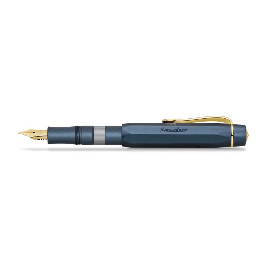 Kaweco Piston Sport AL Fountain Pen - Navy — capped