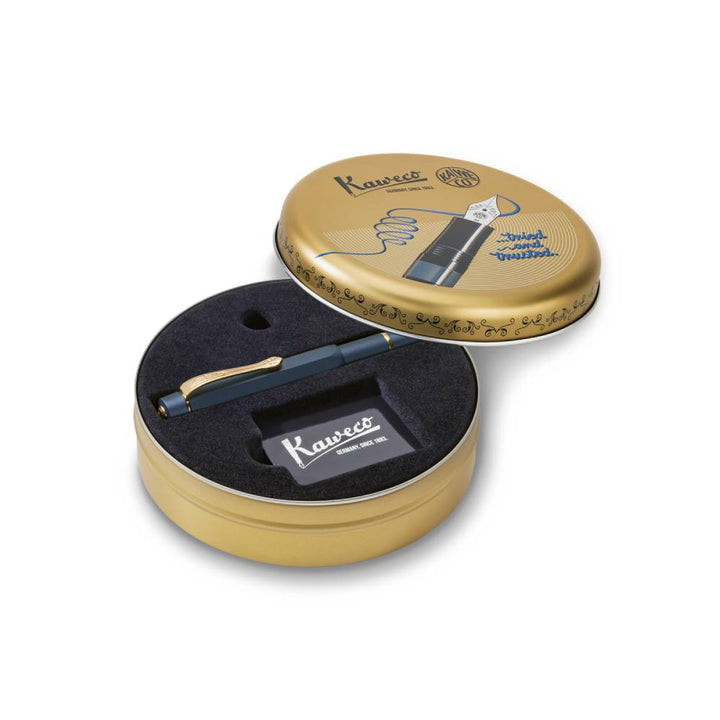 Kaweco Piston Sport AL Fountain Pen - Navy — flat lay