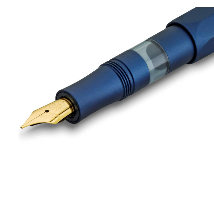 Kaweco Piston Sport AL Fountain Pen - Navy — nib close-up
