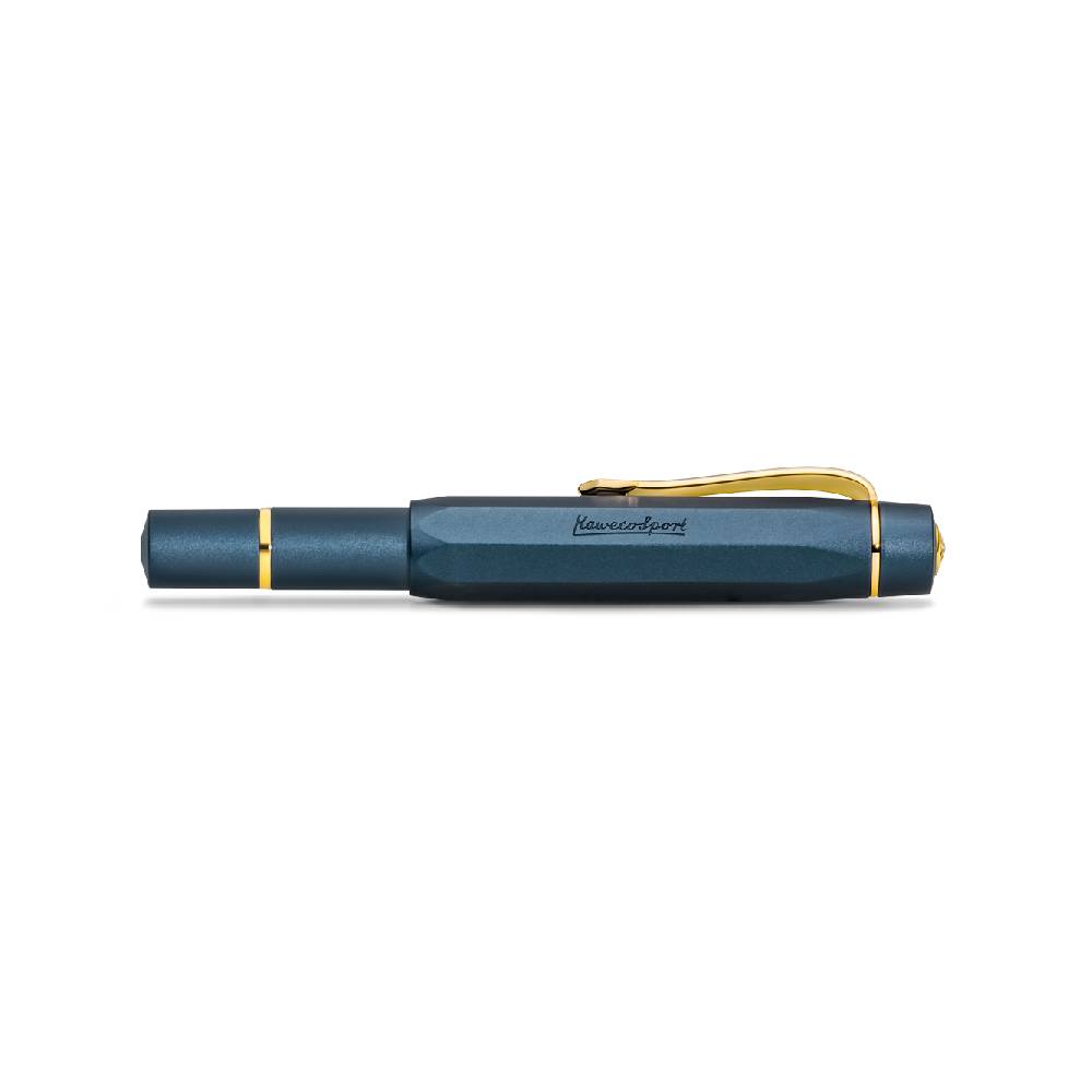 Kaweco Piston Sport AL Fountain Pen - Navy — with packaging