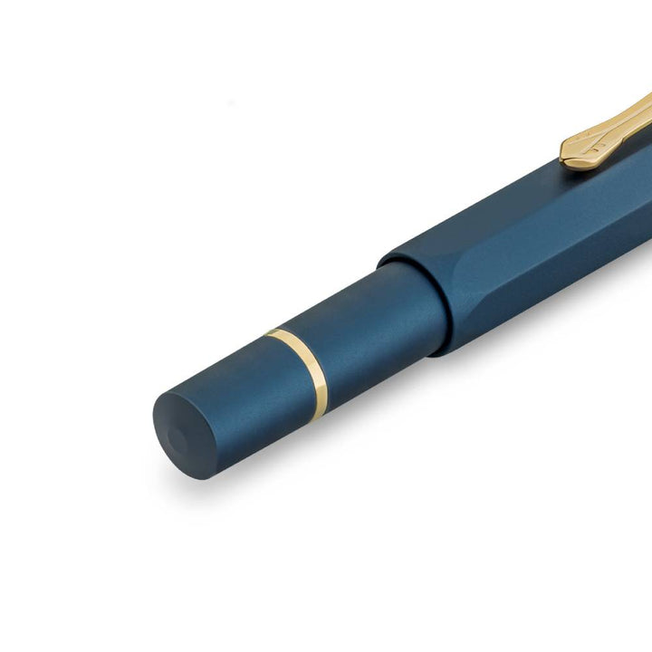 Kaweco Piston Sport AL Fountain Pen - Navy — barrel detail