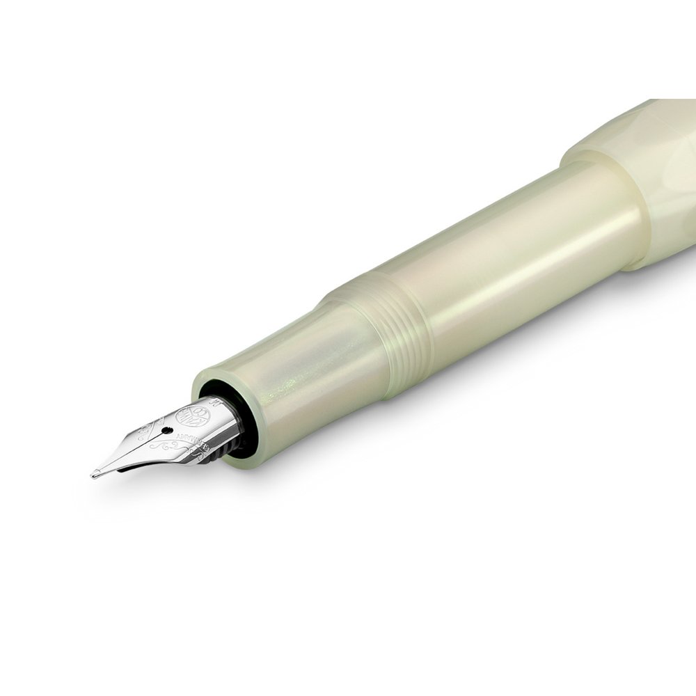 Kaweco Lunar Sport Fountain Pen - Light Green — uncapped with cap posted