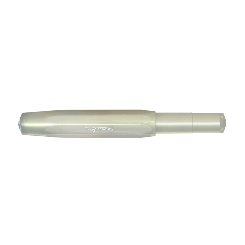 Kaweco Lunar Sport Gel Rollerball Pen - Light Green — uncapped with cap posted
