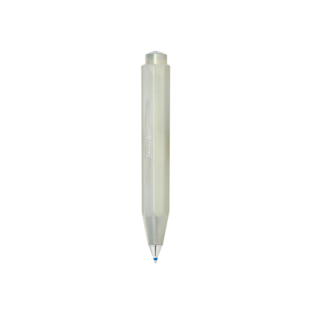 Kaweco Lunar Sport Ballpoint Pen - Light Green — uncapped with cap posted