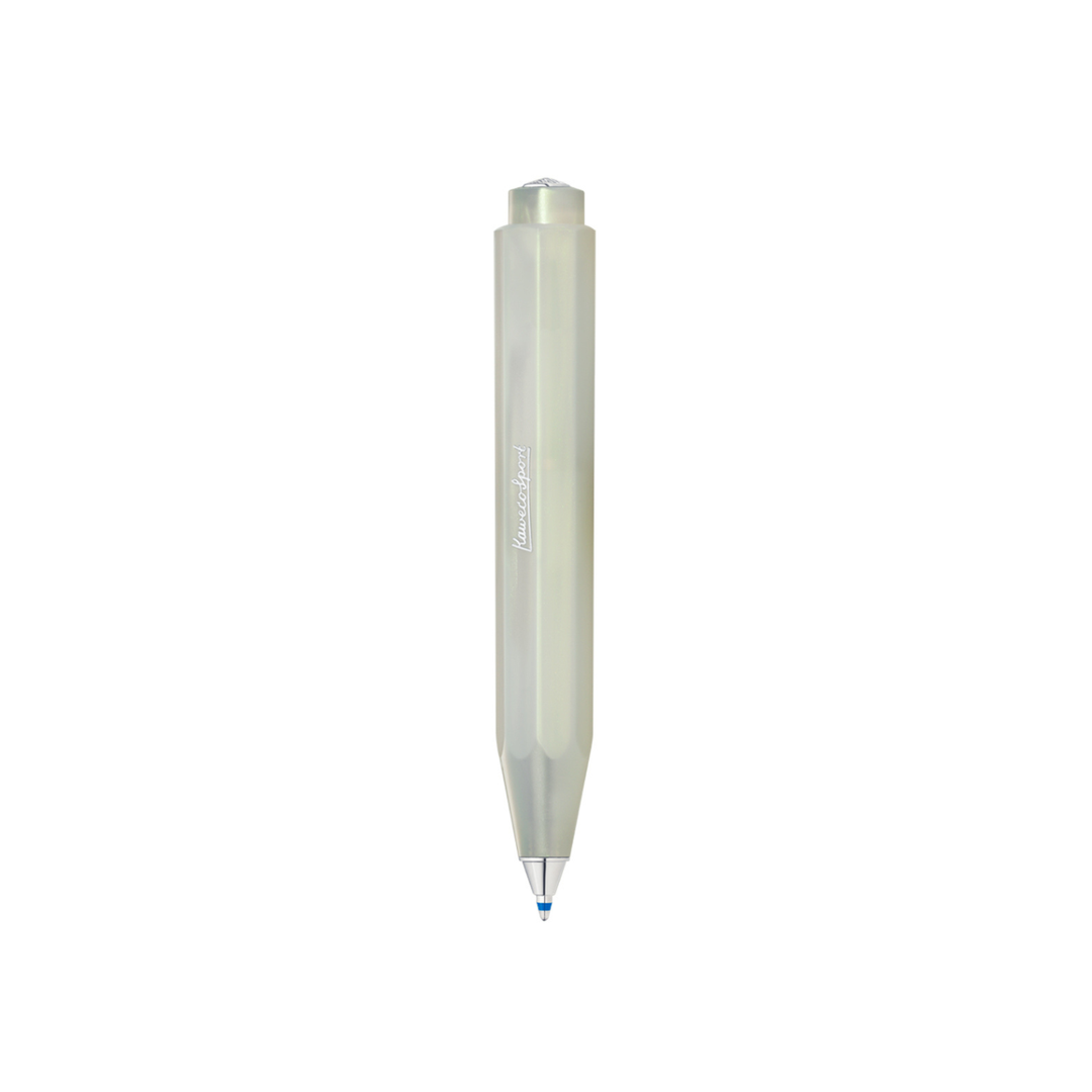 Kaweco Lunar Sport Ballpoint Pen - Light Green — uncapped with cap posted