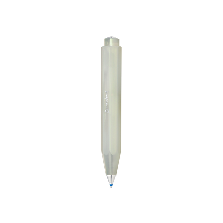 Kaweco Lunar Sport Ballpoint Pen - Light Green — uncapped with cap posted