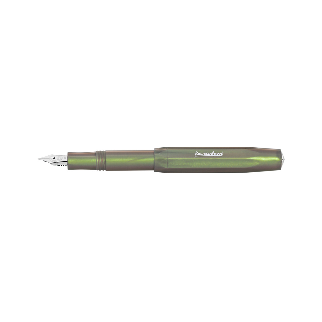Kaweco Lunar Sport Fountain Pen - Shadow Green — nib close-up