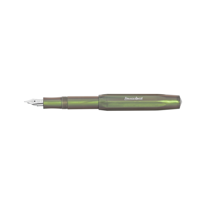 Kaweco Lunar Sport Fountain Pen - Shadow Green — nib close-up