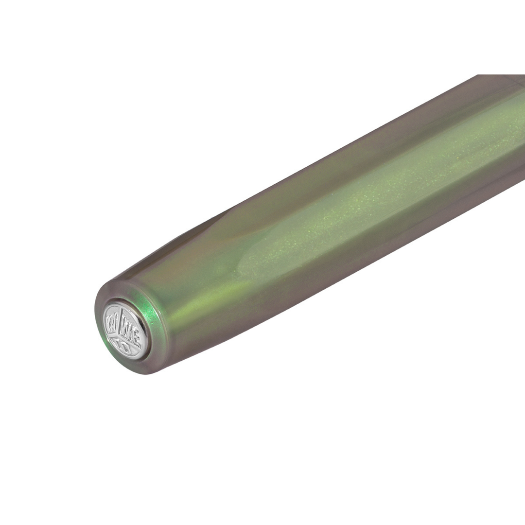 Kaweco Lunar Sport Fountain Pen - Shadow Green — writing at an angle