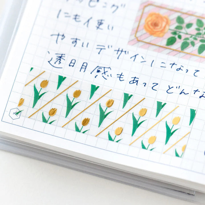 (DD) KITTA Masking Tape - Clear Gift (Gold Foil) — colour swatch