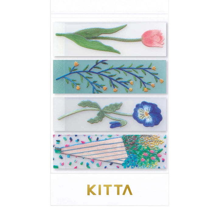 KITTA Masking Tape - Clear Flower — pattern detail