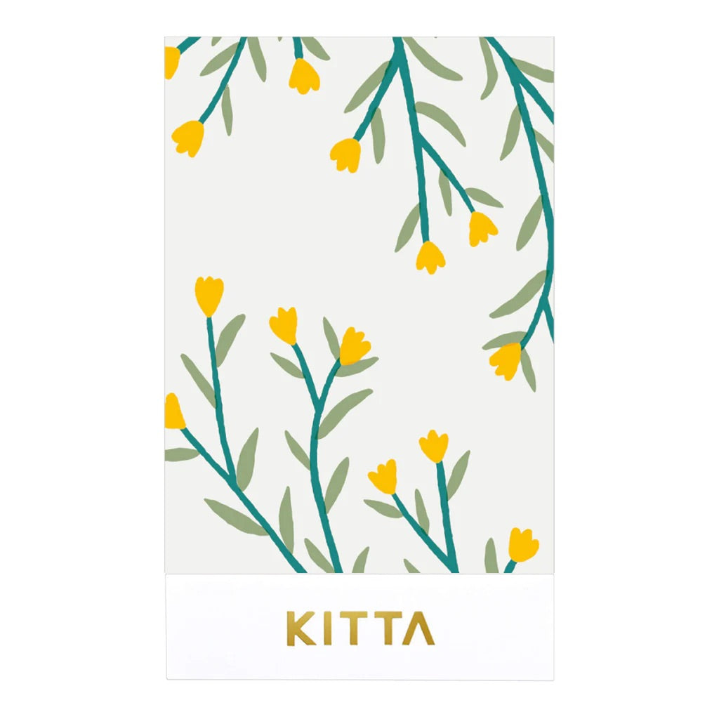 KITTA Masking Tape - Clear Flower — applied on surface