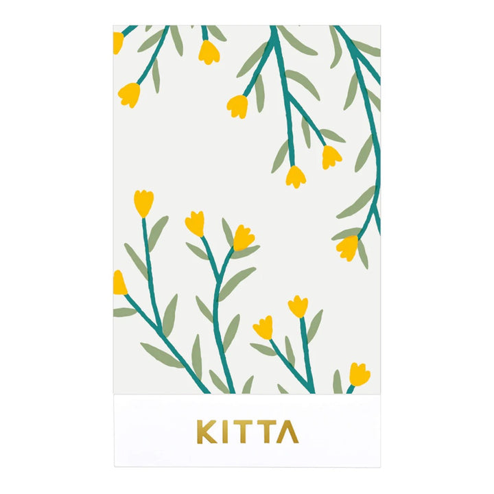 KITTA Masking Tape - Clear Flower — applied on surface