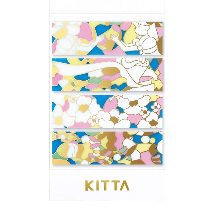 KITTA Masking Tape - Clear Stained Glass (Gold Foil) — pattern detail