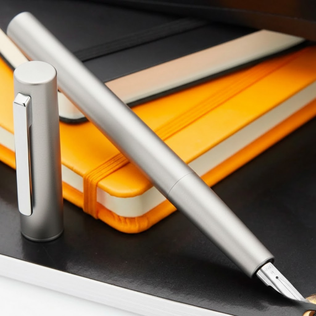 Lamy Aion Fountain Pen Olive Silver — Lamy fountain pen — precision nib writing instrument, at Cityluxe Singapore stationery store